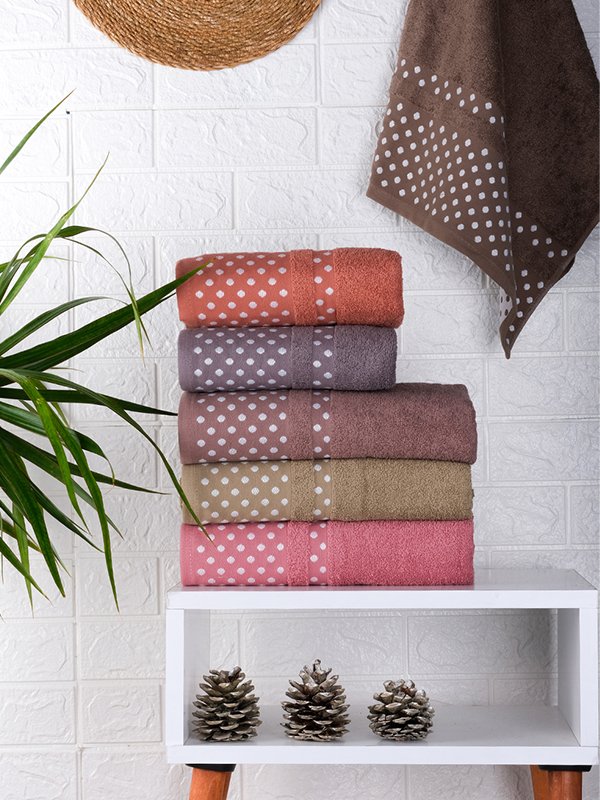 Hazangülü Noktalı Jakarlı Cotton