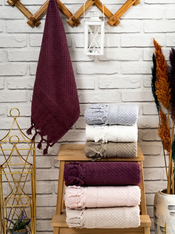 Hazangülü Mimoza Jakarlı Cotton