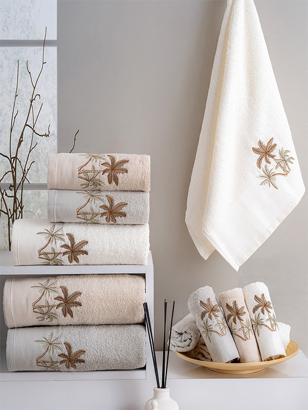 Hazangülü Palmiye Cotton