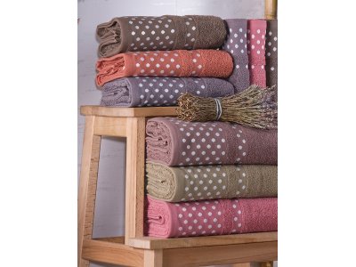 Hazangülü Noktalı Jakarlı Cotton