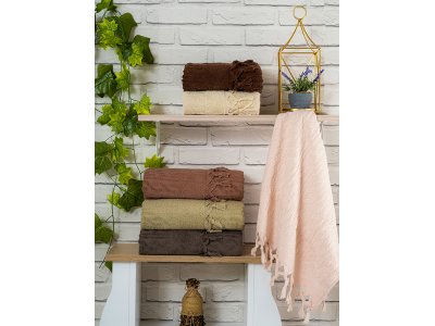 Hazangülü Kumsal Jakarlı Cotton