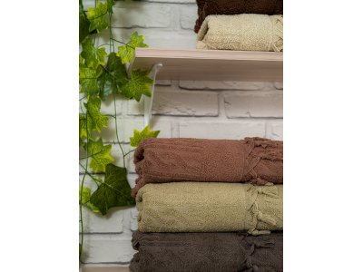 Hazangülü Kumsal Jakarlı Cotton