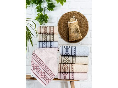 Hazangülü Hitit Jakarlı Cotton
