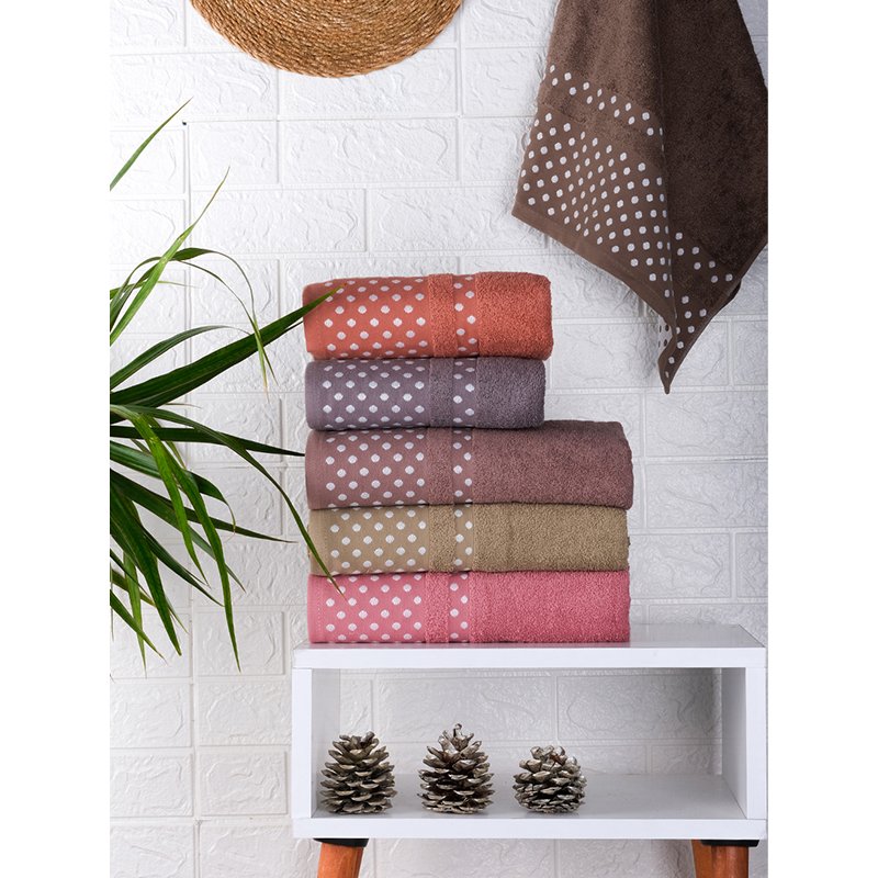 Hazangülü Noktalı Jakarlı Cotton