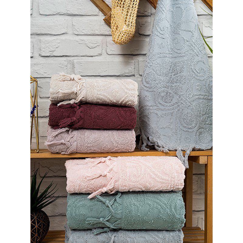 Hazangülü Nevra Jakarlı Cotton