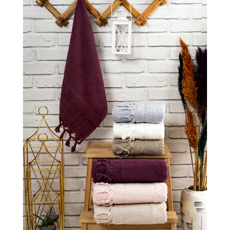 Hazangülü Mimoza Jakarlı Cotton
