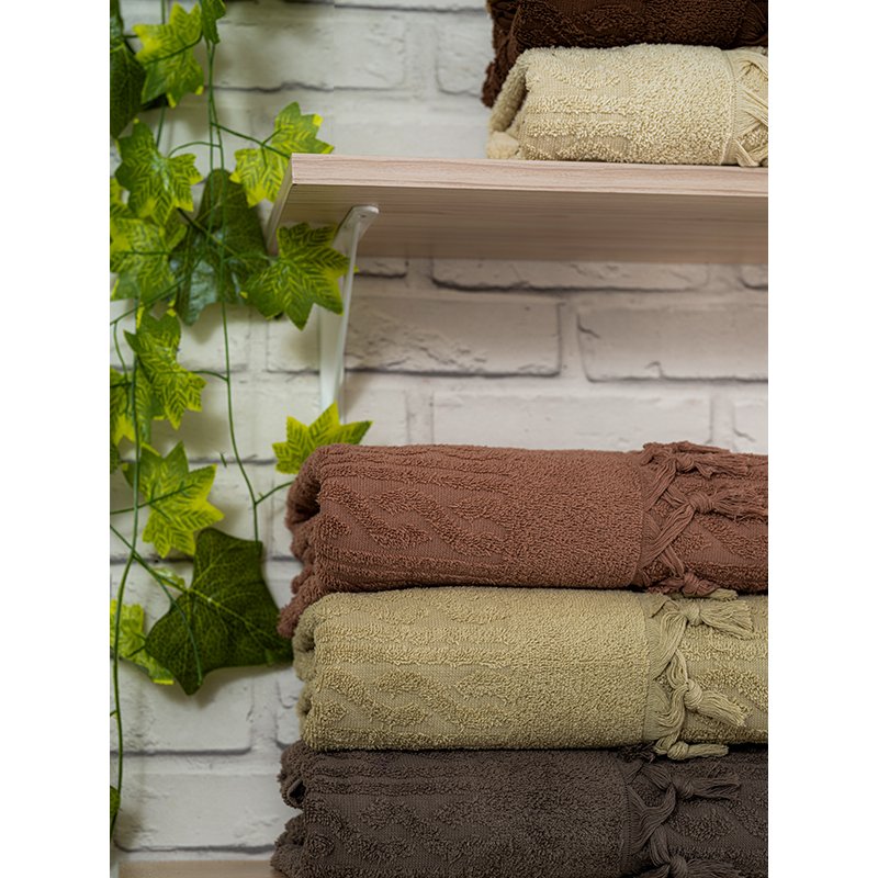 Hazangülü Kumsal Jakarlı Cotton