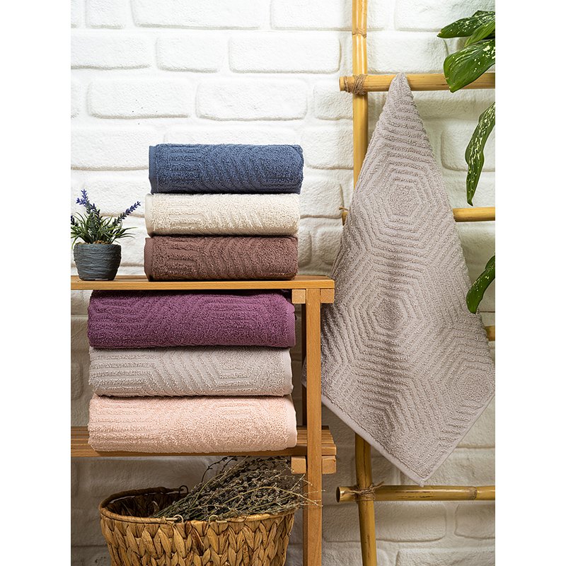Hazangülü Piramit Jakarlı Cotton