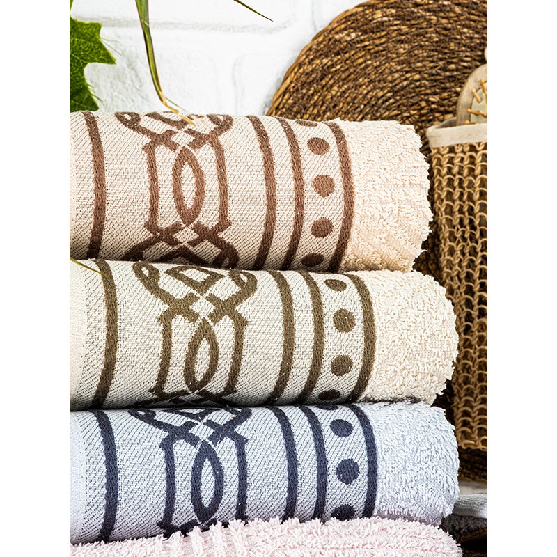 Hazangülü Hitit Jakarlı Cotton